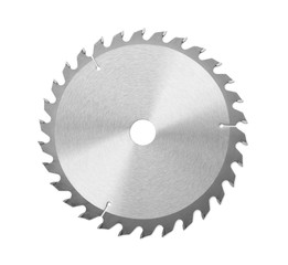 Saw disk isolated on white. Carpenter's tool