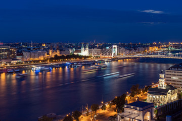 Fototapeta na wymiar Budapest at night with city lights