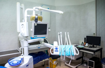 Modern dental office. dentist day
