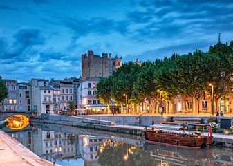Historic old town of Narbonne, France