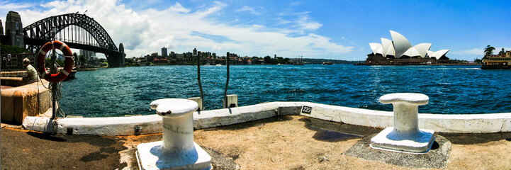 Sydney harbour view panorama