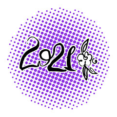 Hand lettering grunge card with textured handcrafted doodle letters in retro style