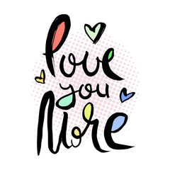 Hand lettering grunge card with textured handcrafted doodle letters in retro style