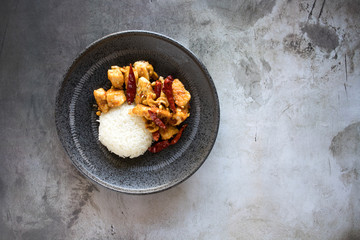 Spicy Cashew Chicken with Chilis