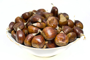 chestnuts- isolated on a white background