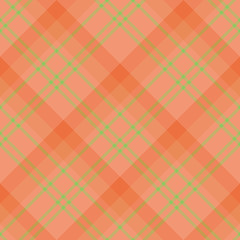 Fototapeta premium Seamless pattern in warm orange and green colors for plaid, fabric, textile, clothes, tablecloth and other things. Vector image. 2