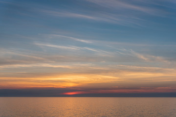 Sunset on Mediterranean Sea