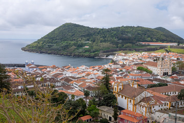 Fototapeta na wymiar View of Angra do Heroismo from Alto da Memoria, Terceira, Azores, Portugal
