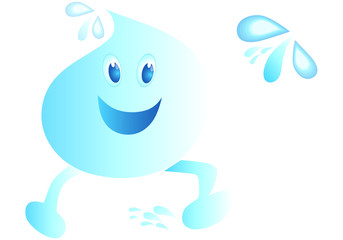 Obraz premium Funny drop, vector symbol