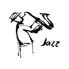 Fototapeta na wymiar Saxophonist illustration