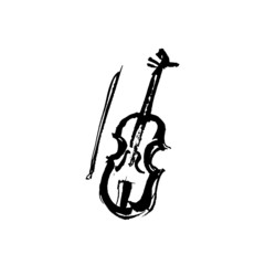 violin and bow illustration