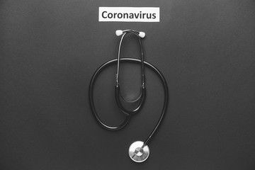 Stethoscope with text 