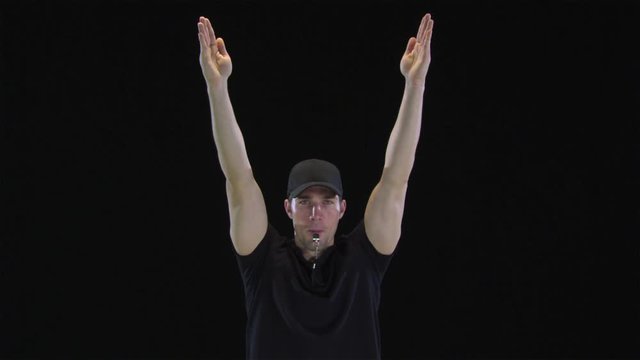 MS, Lockdown, football referee signaling 