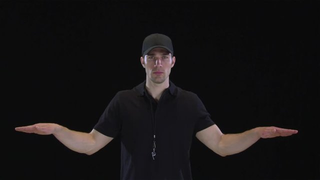 MS, Lockdown, football referee signaling 