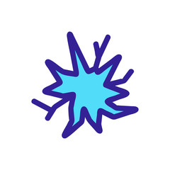 crack icon vector. Thin line sign. Isolated contour symbol illustration