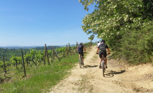 Escursione in bicicletta in campagna toscana 