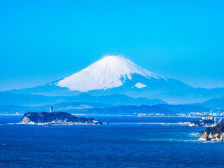 Fototapeta na wymiar 富士山と湘南海岸