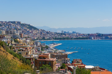 Naklejka na ściany i meble Panoramic view of Naples, Italy