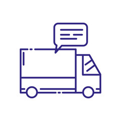 Truck and bubble design, Delivery logistics transportation shipping service warehouse industry and global theme Vector illustration