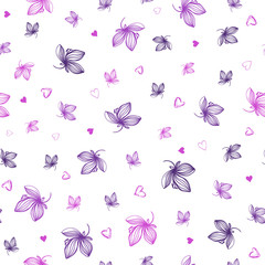  Flowers on a white spring seamless pattern. Vector EPS 10 file for desing