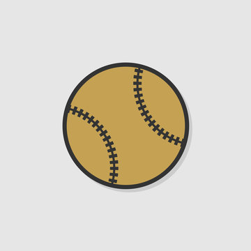 Minimalist baseball closeup icon