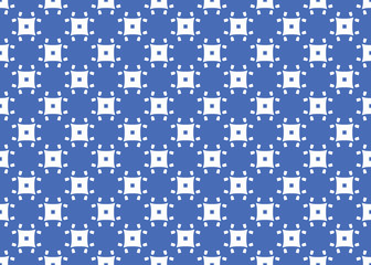 Fototapeta premium Seamless geometric pattern design illustration. Background texture. In blue, white colors.