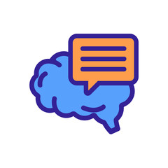 consciousness icon vector. Thin line sign. Isolated contour symbol illustration