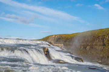 Waterfall Gullfoss in south Iceland