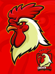 Chicken Head mascot for sports or university mascot