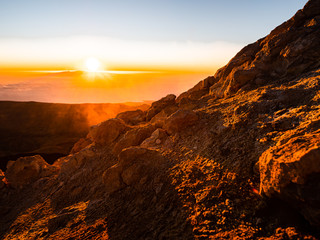Picture of the landscape of Tenerife, the Canary Islands . Ocean, cliffs, beach, mountains, volcano.