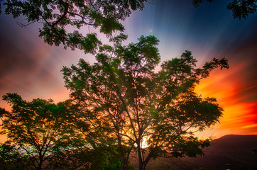 Fototapeta na wymiar Colorful sunset