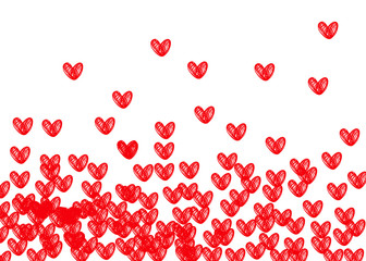 Valentine's day background with hearts. Romantic decoration elements.