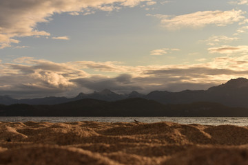 Shocking sunset at Lake Nahuel Huapi.