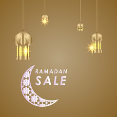Ramadan Sale up to 65% off Special Offer Vector Template Design Illustration