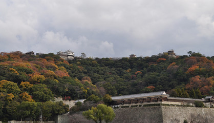 Fototapeta na wymiar 松山城天守と二の丸跡