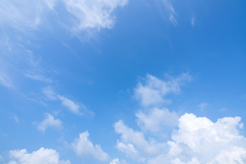 Blue sky with clouds background.