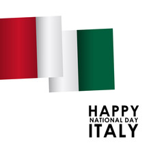 Happy Italy National Day Celebration Vector Template Design Illustration