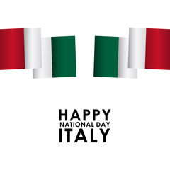 Fototapeta premium Happy Italy National Day Celebration Vector Template Design Illustration