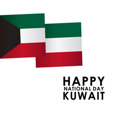 Happy Kuwait National Day Celebration Vector Template Design Illustration