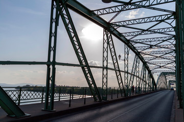 The Maria Valeria bridge joins Esztergom in Hungary and Sturovo