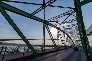 Fototapeta premium The Maria Valeria bridge joins Esztergom in Hungary and Sturovo