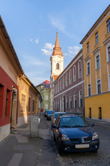 Fototapeta na wymiar Old buildings in Esztergom, Hungary.