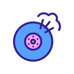 tire icon vector. Thin line sign. Isolated contour symbol illustration