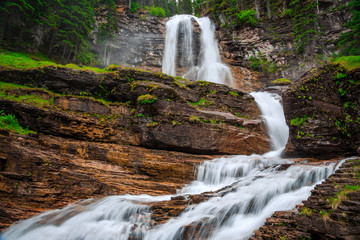 Virginia Falls in Glacier National Park in Montana