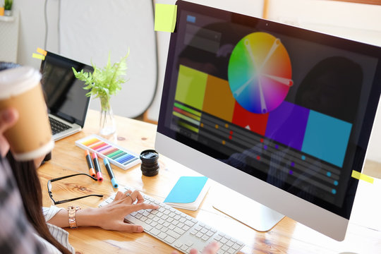 Cropped shot view designer graphic creative creativity work tablet designing design artist coloring colour ideas style networking human notebook pattern place.
