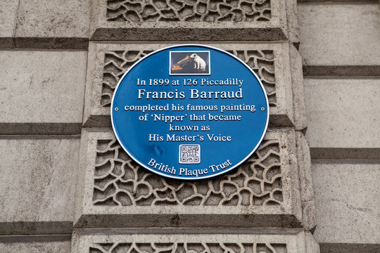 Francis Barraud (HMV) Blue Plaque in London
