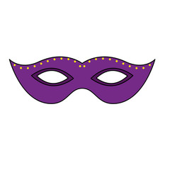 Mardi gras mask design, Party carnival decoration celebration festival holiday fun new orleans and traditional theme Vector illustration