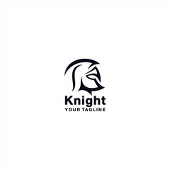 Knight logo design template concept