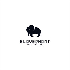 Elephant logo design template concept