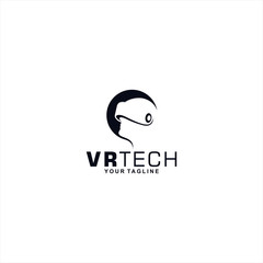 Virtual reality logo design template